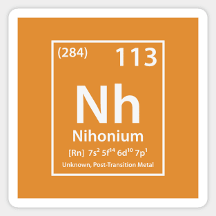 Nihonium Element Sticker